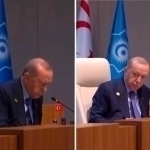 Эрдўған саммитда адашиб, Қозоғистон учун ажратилган жойга имзо қўйиб юборди (видео)