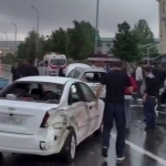 Samarqandda 6 ta mashina ishtirokida YTH sodir bo‘ldi (video)