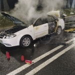 Toshkentda Gentra yonib ketdi