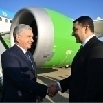 Mirziyoyev arrives in Gabala