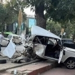 Traffic accident occurs involving 4 vehicles in Tashkent