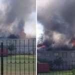 Jizzaxda maktab yonib ketdi (video)