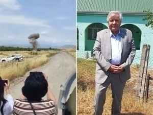 80 ёшли депутат Қорабоғда мина портлатди (видео)