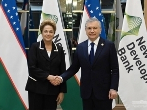 Mirziyoyev receives the head of the New Development Bank