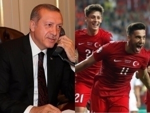 Erdo‘g‘an telefon orqali Turkiya terma jamoasi futbolchilari bilan gaplashdi