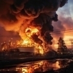 Rossiyada neft ombori portladi. Bir nechta aeroportlar vaqtinchalik yopildi