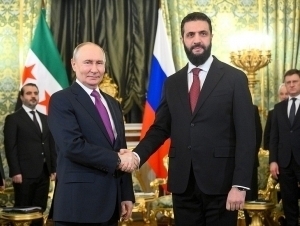 Putin Kremlda ash-Shara bilan uchrashdi (video)