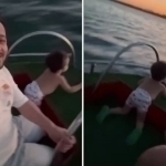 Jasur Umirov bolasi bilan katerda xavfsizlik qoidalarini buzdi