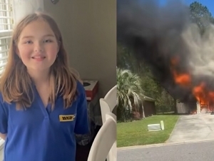 12 ёшли қиз ёнғин ичида қолган укаларини қутқариб қолди