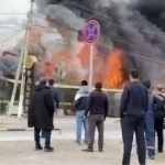 Fire breaks out at a market in Khorezm (video)