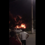 Tezkor: Olmazor tumanidagi “Shabboda” kafesida yirik yong‘in chiqdi (video)