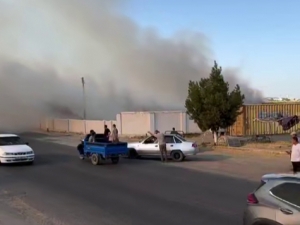 Самарқандда қабристон ёниб кетди (видео)