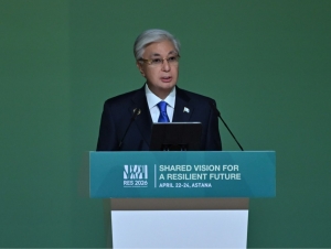 To‘qayev Kaspiy dengizi xavf ostida ekanini aytdi