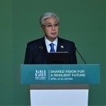 To‘qayev Kaspiy dengizi xavf ostida ekanini aytdi