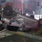 Serious traffic accident involving Matiz and Spark in Tashkent