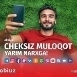 Mobiuz “Cheksiz muloqot yarim narxda” aksiyasini taqdim etmoqda