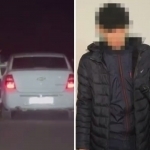 Samarqandda yana haydovchi YPX xodimini sudrab ketdi (video)