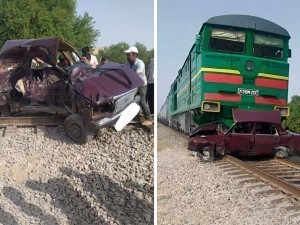 A road transport accident occurred between a passenger train and a “Jiguli” in Surkhandarya